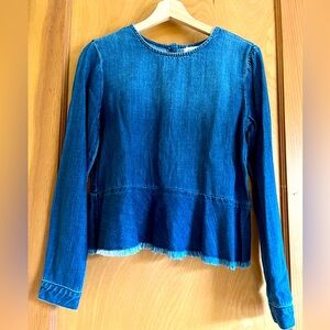 Cloth & Stone, xs, Jean peplum top